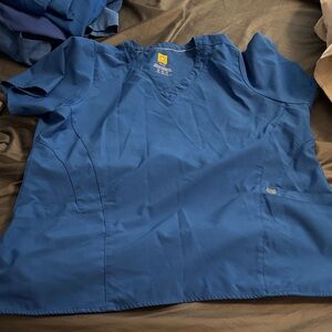 WonderWink scrub top royal blue
